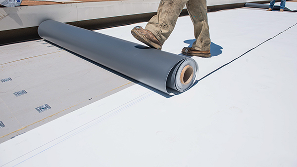 TPO membrane roofing installation